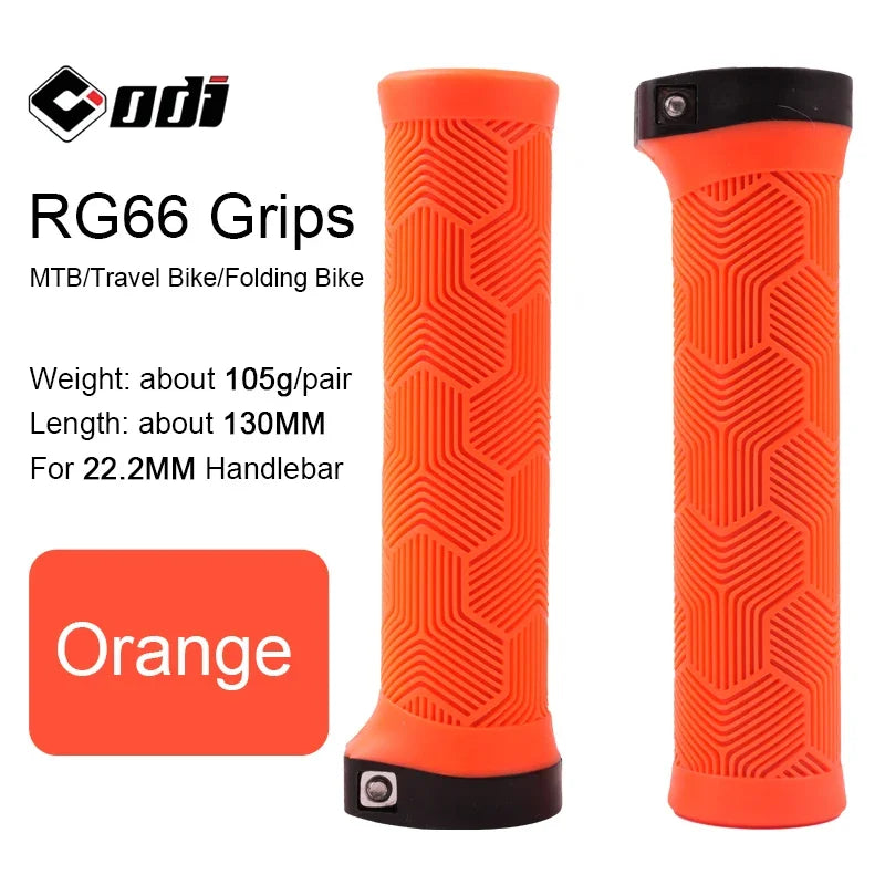 ODI Lock-On MTB Handlebar Grips – Non-Slip Rubber Bike Grips Bike Handlebar Grips Nixie Orange