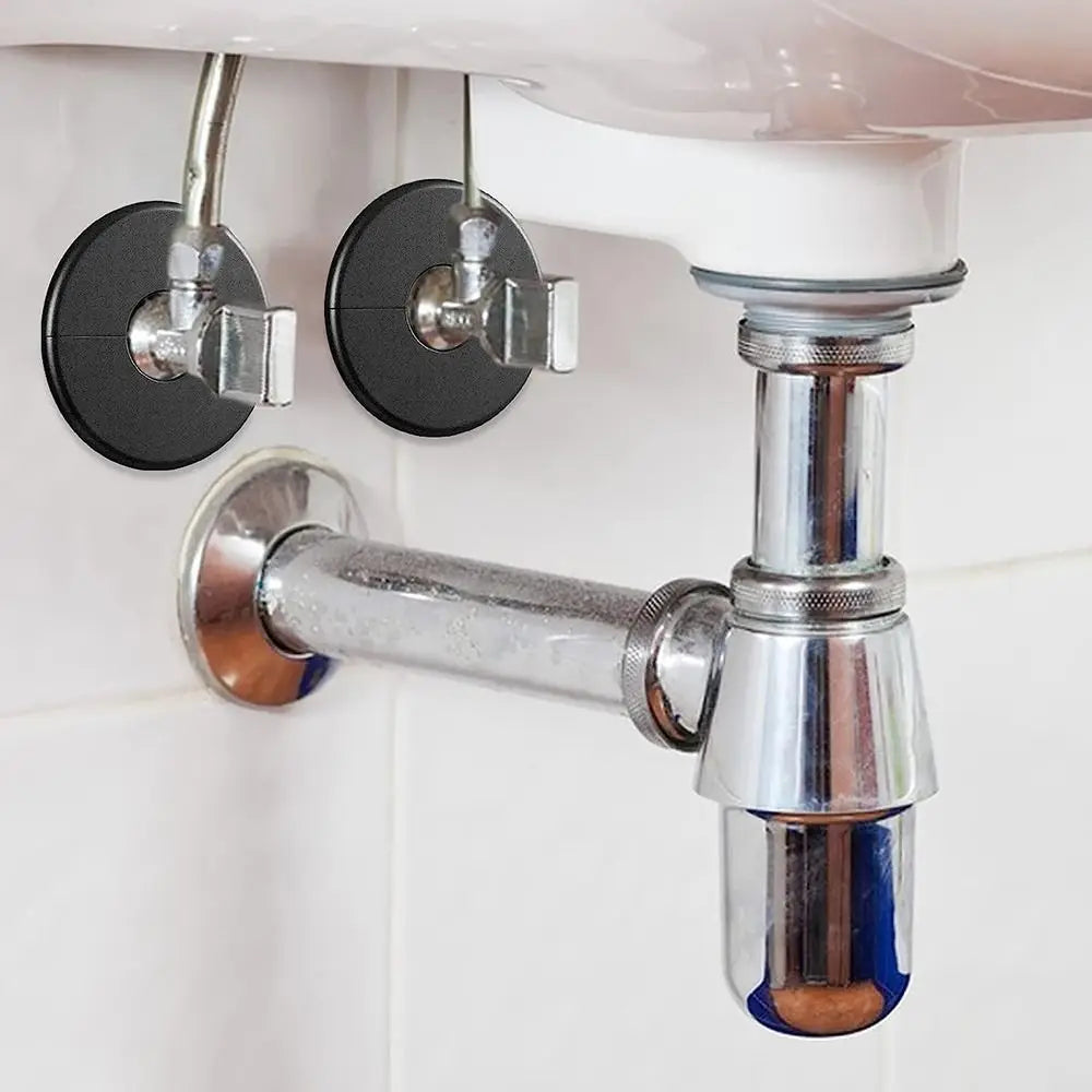 ABS Round Faucet Pipe Decorative Cover – White & Black Pipe Decorative Cover Nixie
