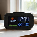 Mini Digital Alarm Clock – Temp, Humidity & Weather Display Digital Alarm Clock Nixie black