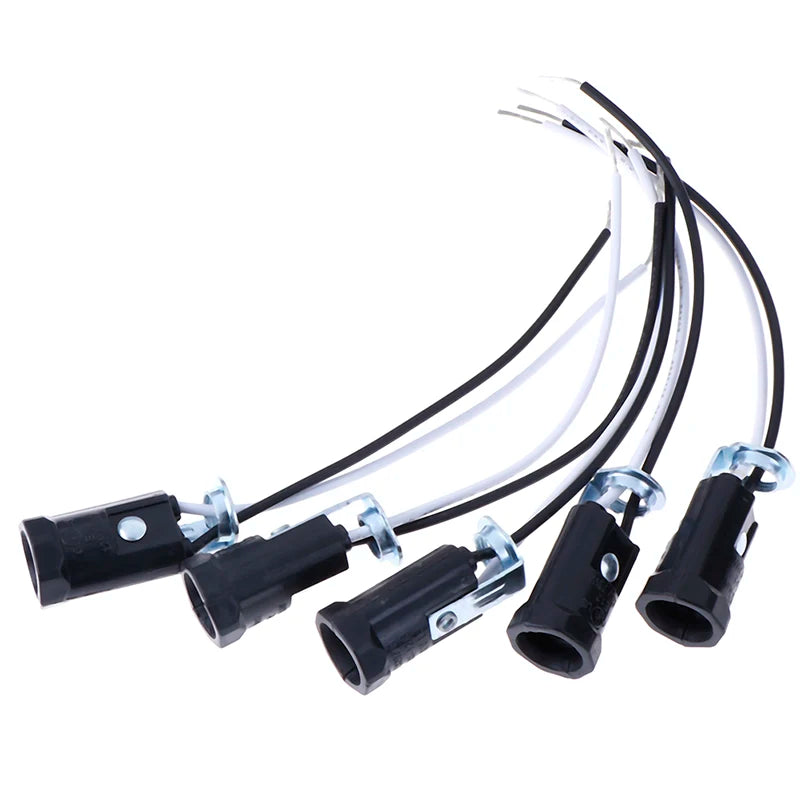 5-Pack E12 Candelabra Keyless Light Sockets with 15cm Leads