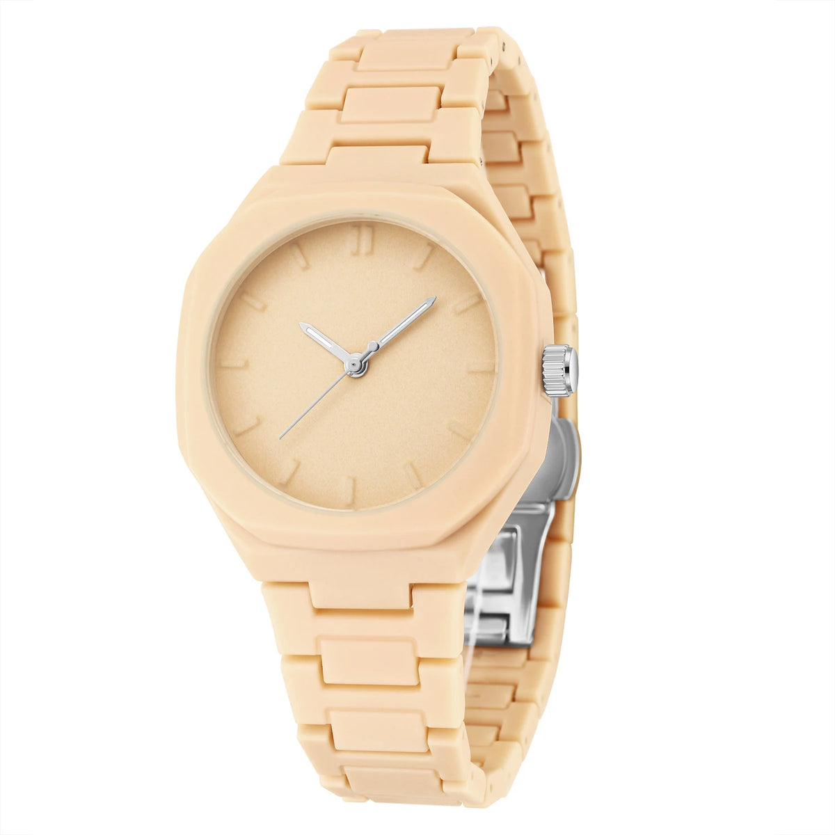 REBIRTH Women's Casual Quartz Watch – Square Dial | Daily Wear Women's Quartz Watch Nixie WHITE