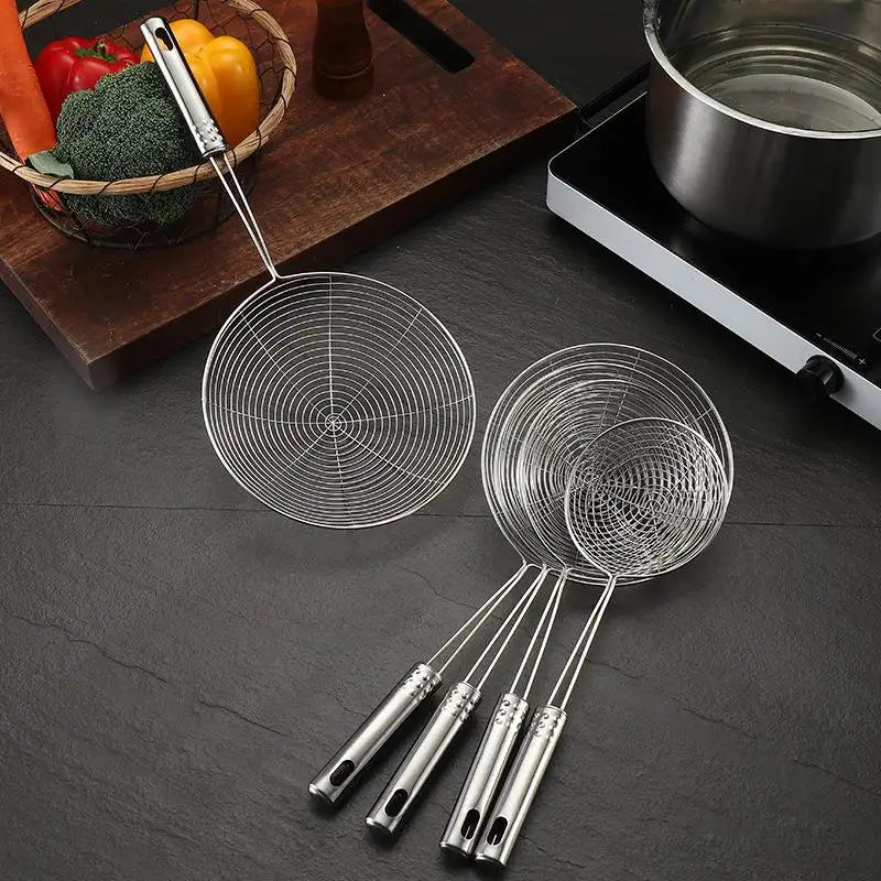 Stainless Steel Skimmer Spoon | Long Handle Mesh Strainer Kitchen Strainer Spoon Nixie