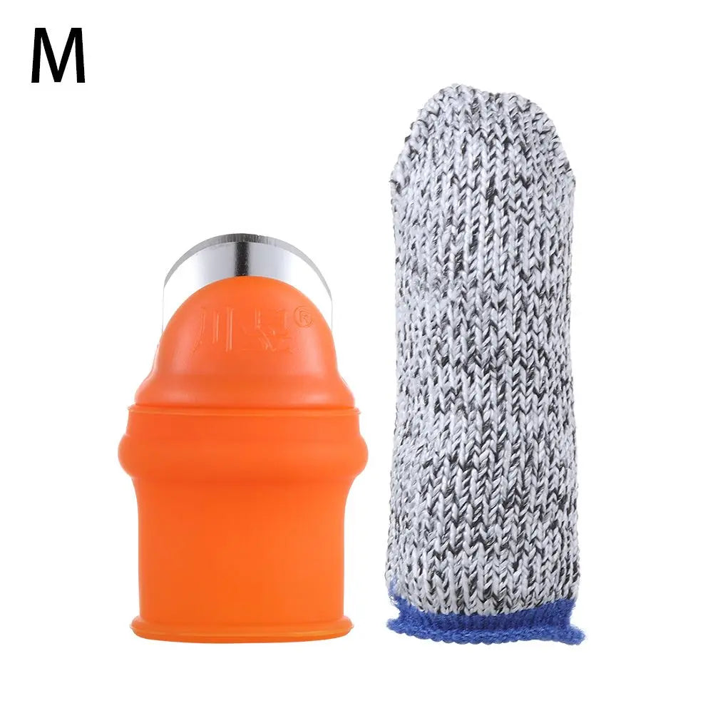 Thumb Cutter & Cut-Resistant Finger Sleeve Bean Picker Set