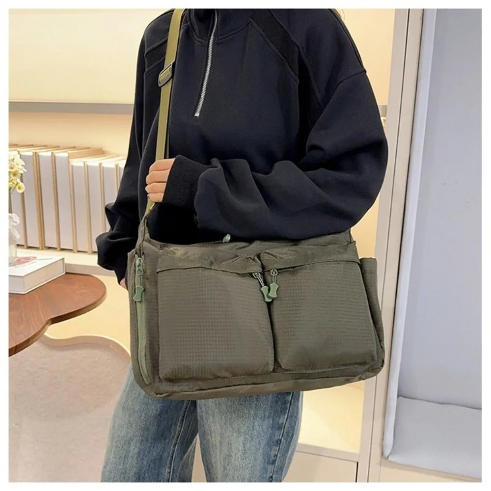 Women's Nylon Messenger Bag – Multi-Pocket Large Capacity Shoulder Messenger Bag Nixie