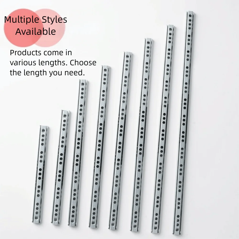 2PCS Full Extension Ball Bearing Drawer Slides 17mm Wide 8"–17" Drawer Slides Nixie