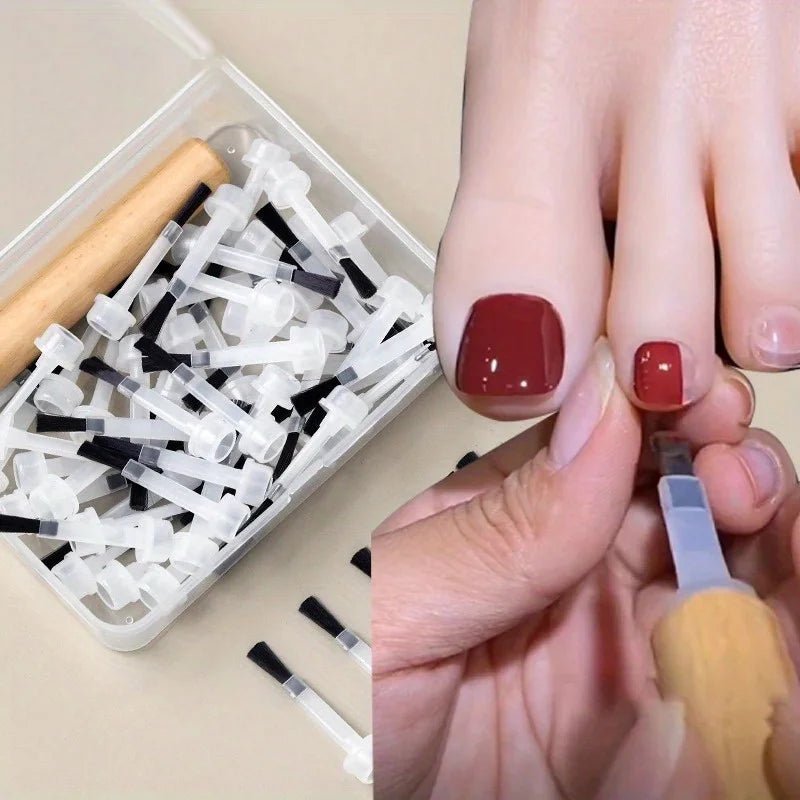 Disposable Nail Polish Brushes – Nail Art Liquid Applicators Nail Art Brush Nixie