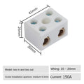 Ceramic Wiring Terminal Block – 1 In/1 Out & 2 In/2 Out Screw Ceramic Terminal Block Nixie 150A 2 In 2 Out