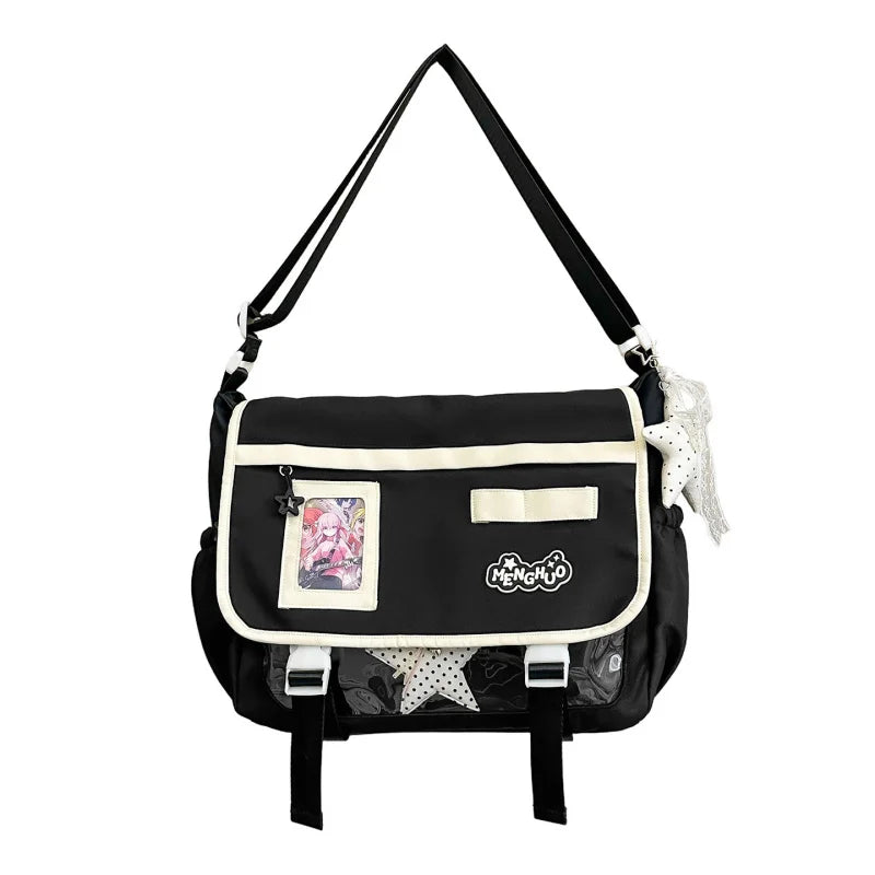 Girls Korean Style Crossbody Bag – Large Capacity School Bag Crossbody Shoulder Bag Nixie