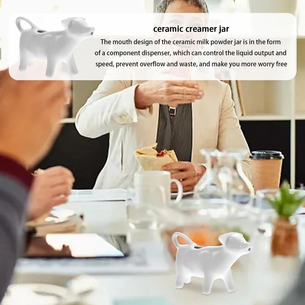 Cow Ceramic Creamer Jug – Milk, Syrup & Sauce Pourer Ceramic Creamer Pitcher Nixie
