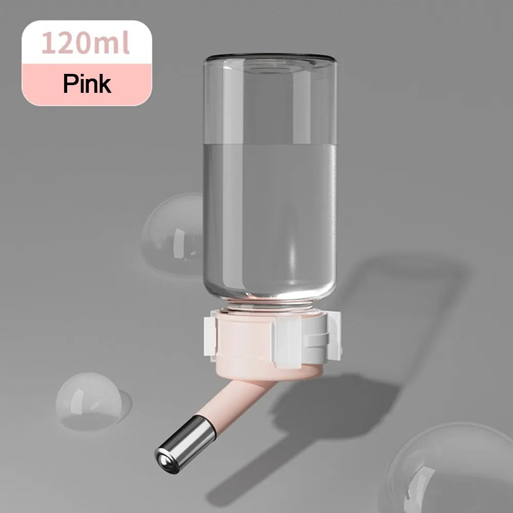 Leakproof Hamster Water Bottle – Hanging Cage Dispenser Pet Water Bottle Nixie 120ml-pink