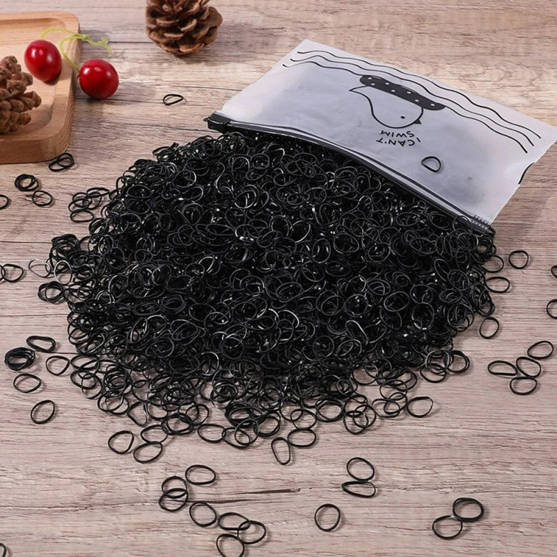 Women's Black Elastic Hair Bands – Gentle & Durable Hair Ties