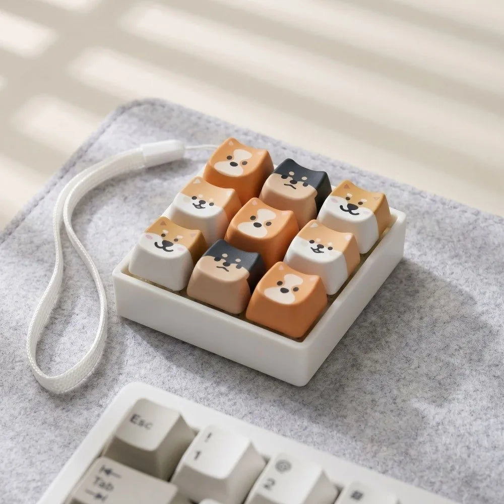 Shiba Inu Keycap Keychain Fidget Toy – Cute Dog Design Fidget Keychain Nixie