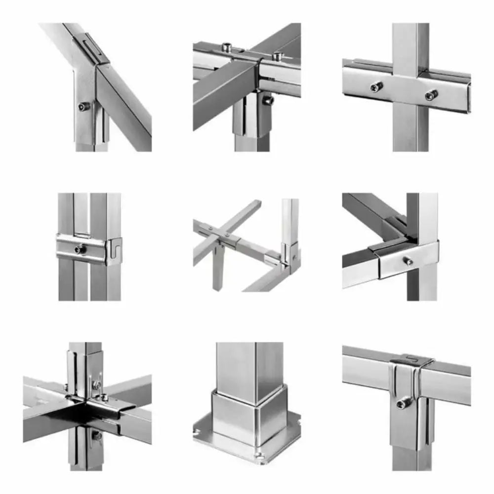Galvanized Steel Square Tube Connector | No-Weld Pipe Joint Pipe Tube Connector Nixie