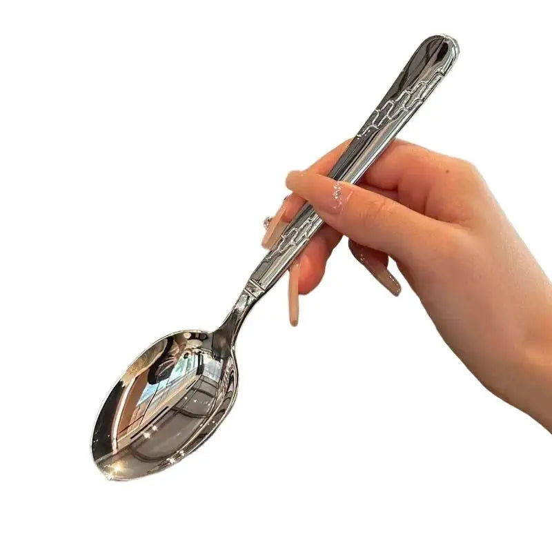 410 Stainless Steel Dinner Spoon – Non-Slip, Dishwasher Safe Stainless Steel Spoon Nixie