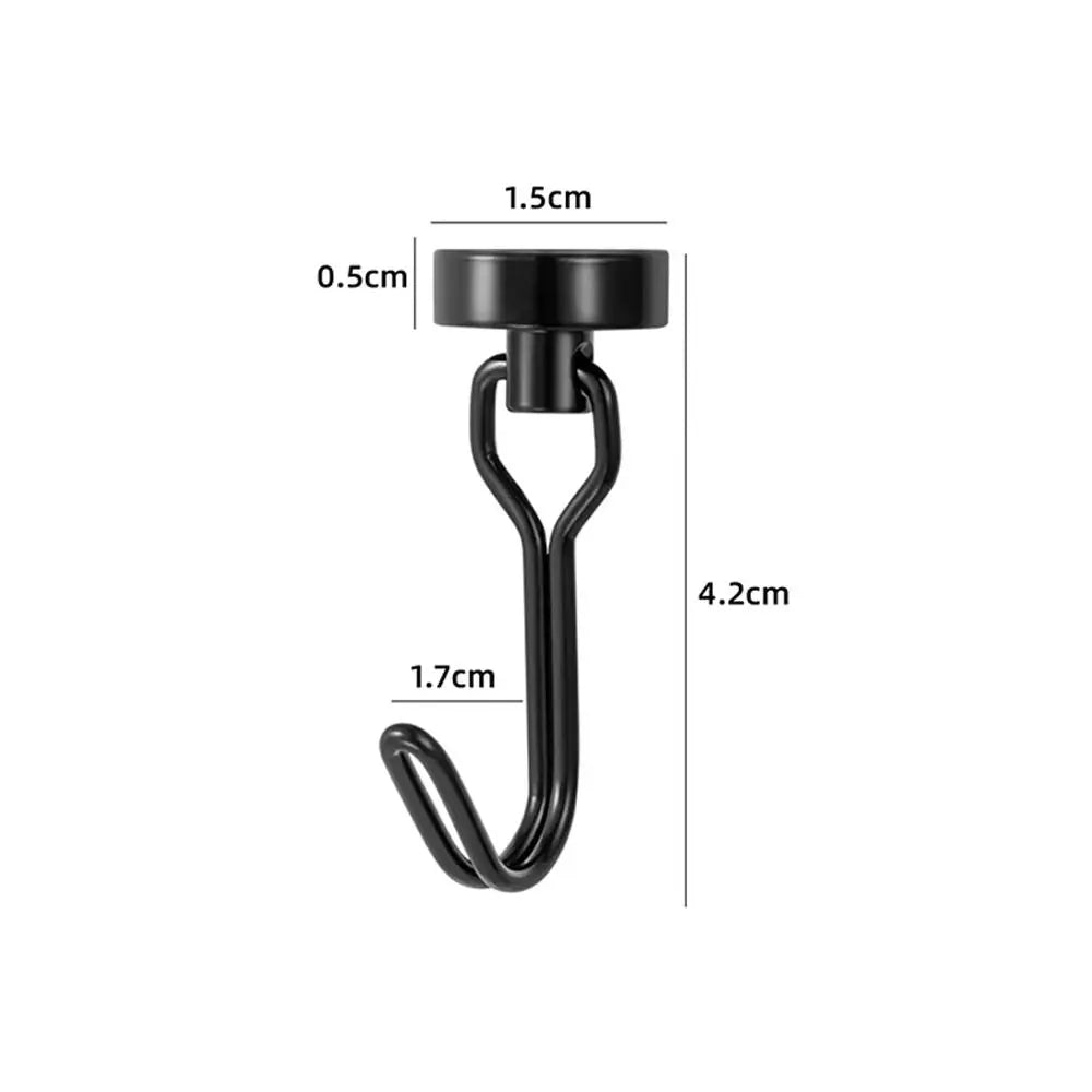 2PCS Rotating Magnetic Hooks No-Drill Heavy Duty Kitchen Organizer