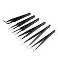 6-Piece ESD Anti-Static Precision Tweezers Set – Stainless Steel Precision Tweezers Set Nixie 6PCS