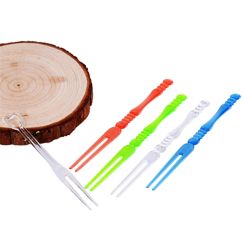 80pcs Disposable Mini Plastic Forks for Party, BBQ & Fruit