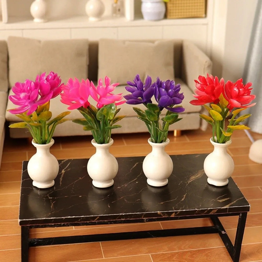 1:12 Dollhouse Miniature Vase & Potted Plant Decor (1-2pcs) Dollhouse Miniature Decor Nixie