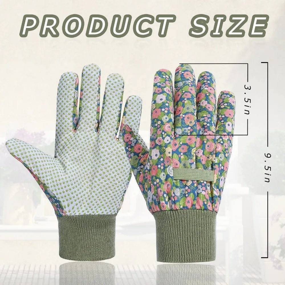 Thorn Proof Floral Gardening Gloves – Breathable Canvas Yard Work Gardening Gloves Nixie
