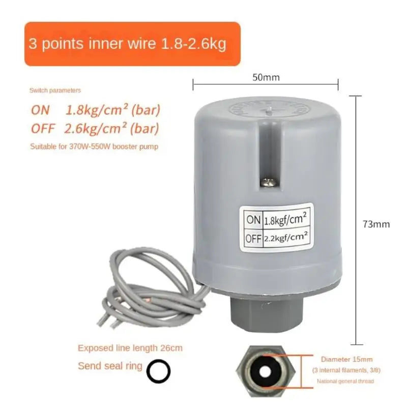 Automatic Water Pump Pressure Switch – Silver Plated Contacts Pump Pressure Switch Nixie one size A8