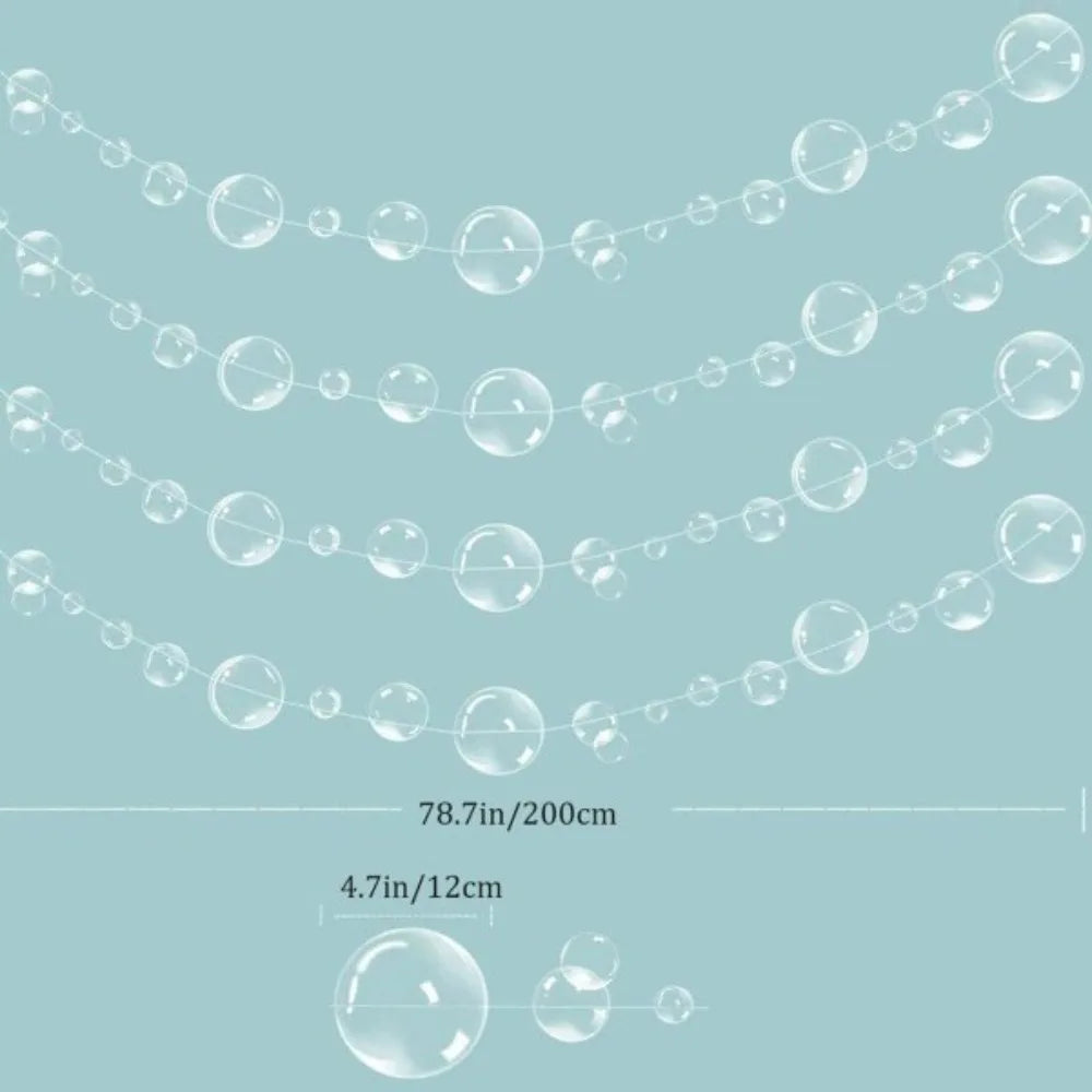 2m Bubble Hanging Banner Transparent PVC Ocean Party Decor