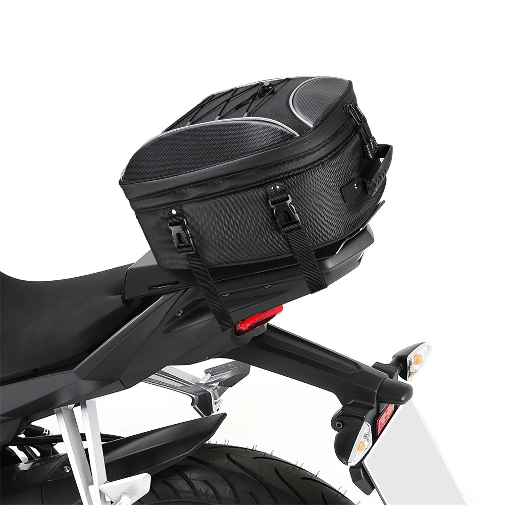 KEMITOUR Motorcycle Tail Bag Expandable Rear Seat Backpack Motorcycle Tail Bag Nixie 22L-34L