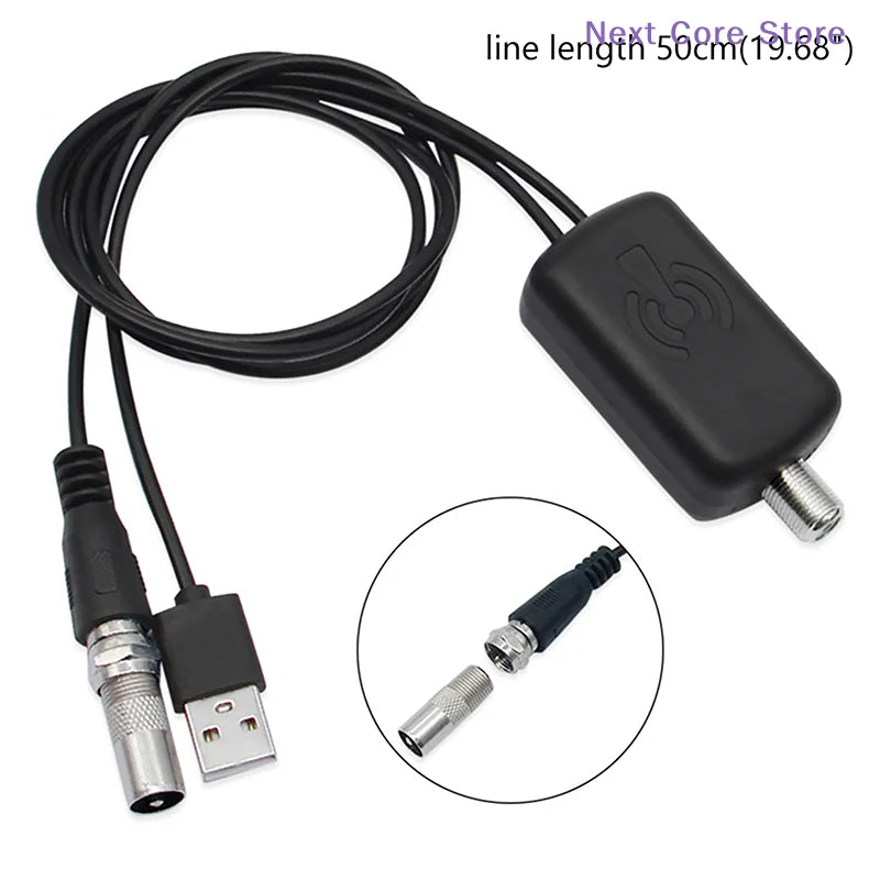 HDTV Antenna Amplifier 4K High Gain TV Signal Booster UHD TV Antenna Amplifier Nixie