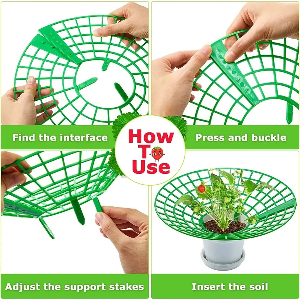 Strawberry Plant Supports 3-Leg Growing Racks – 5/10/20 Pcs