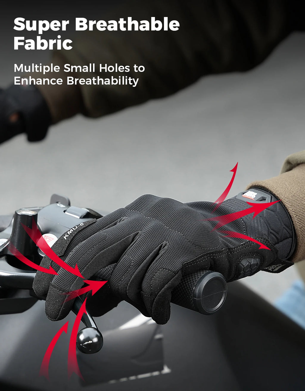 KEMITOUR Men's Touchscreen Motorcycle Gloves | PU Foam Motorcycle Riding Gloves Nixie
