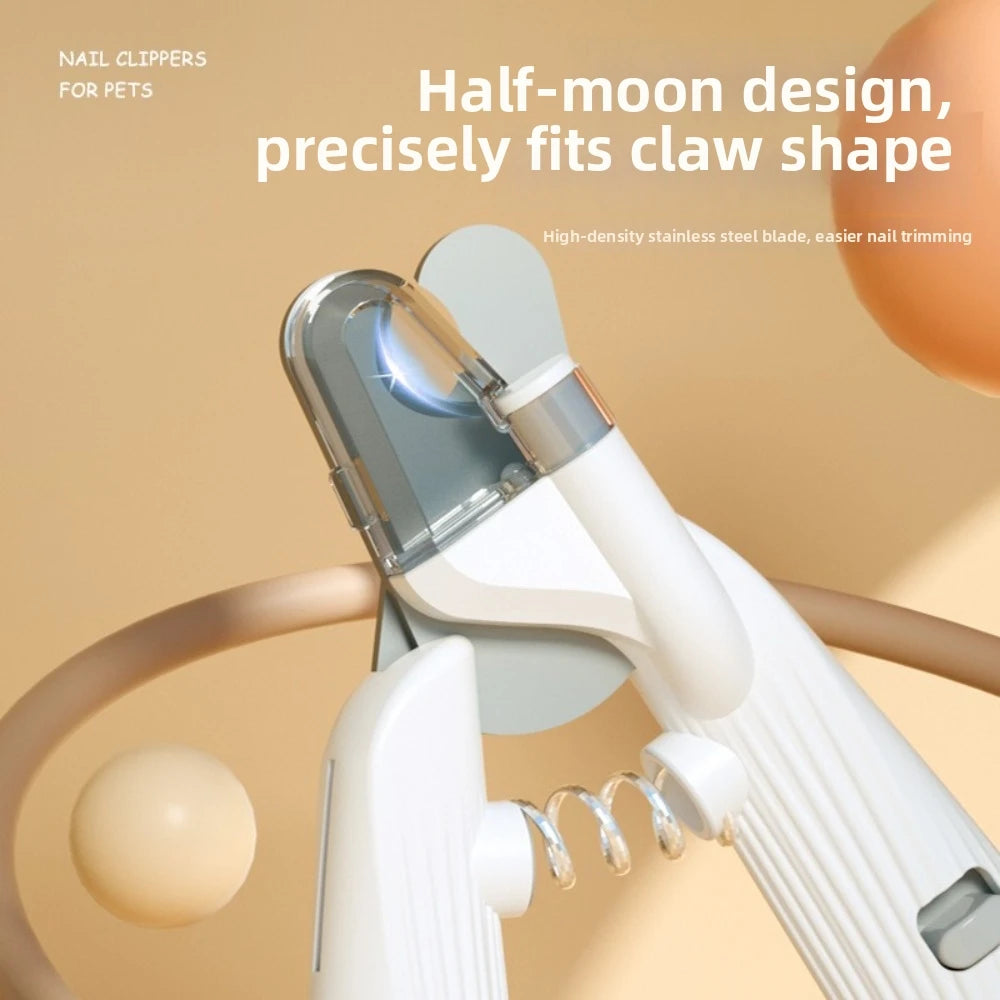 LED Pet Nail Clipper with Over-Cut Prevention & Safety Guard