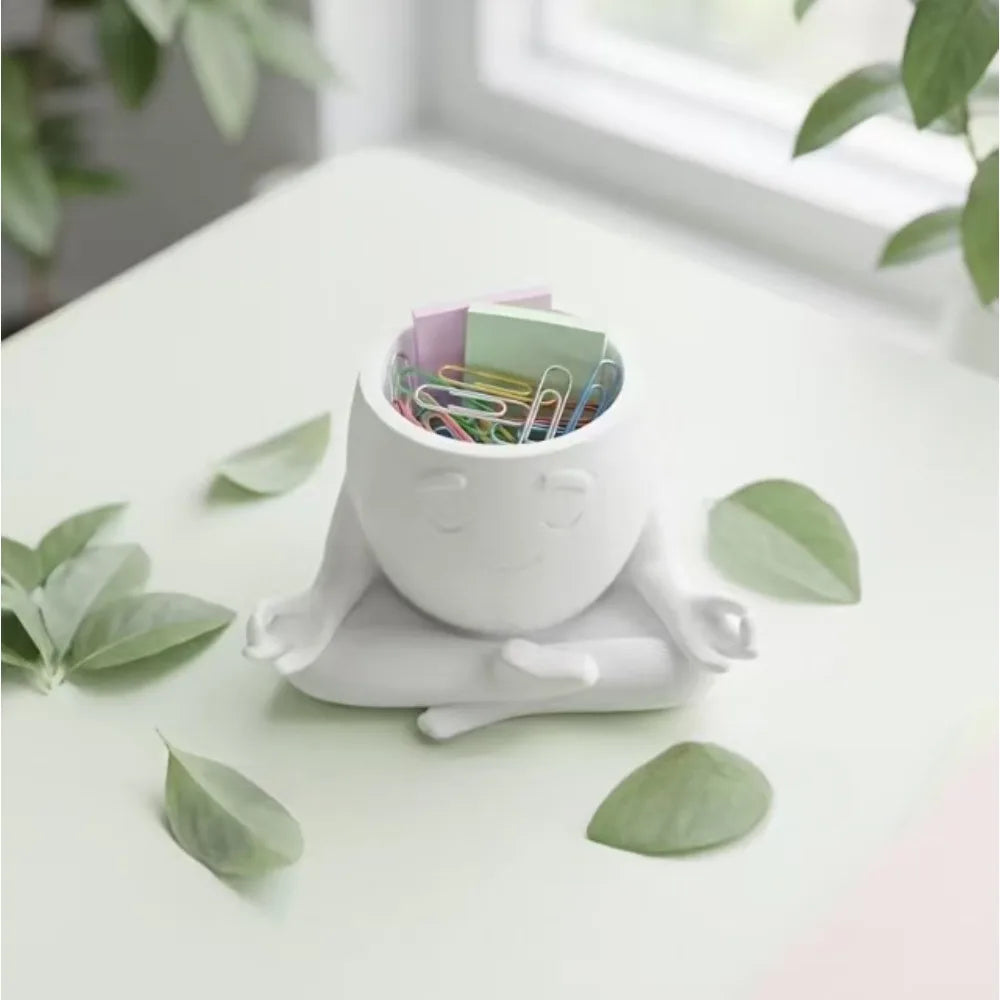 3D Printed Meditation Succulent Planter – Desk Ornament Decorative Planter Nixie