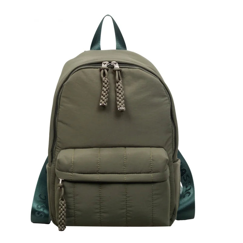 Large-Capacity Flannel Backpack – Women's School & Travel Bag
