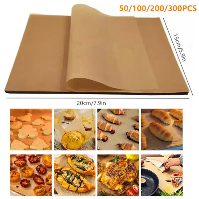 Precut Non-Stick Parchment Baking Sheets for Air Fryer & Oven Parchment Baking Sheets Nixie