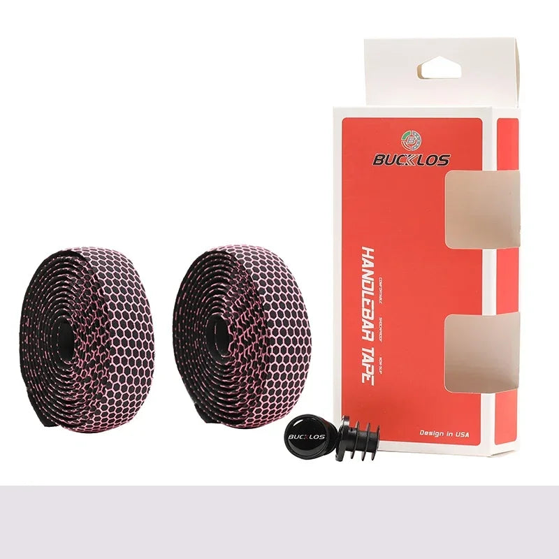 BUCKLOS Road Bike Handlebar Tape – Anti-Slip PU EVA Grip Wrap Bike Handlebar Tape Nixie Pink