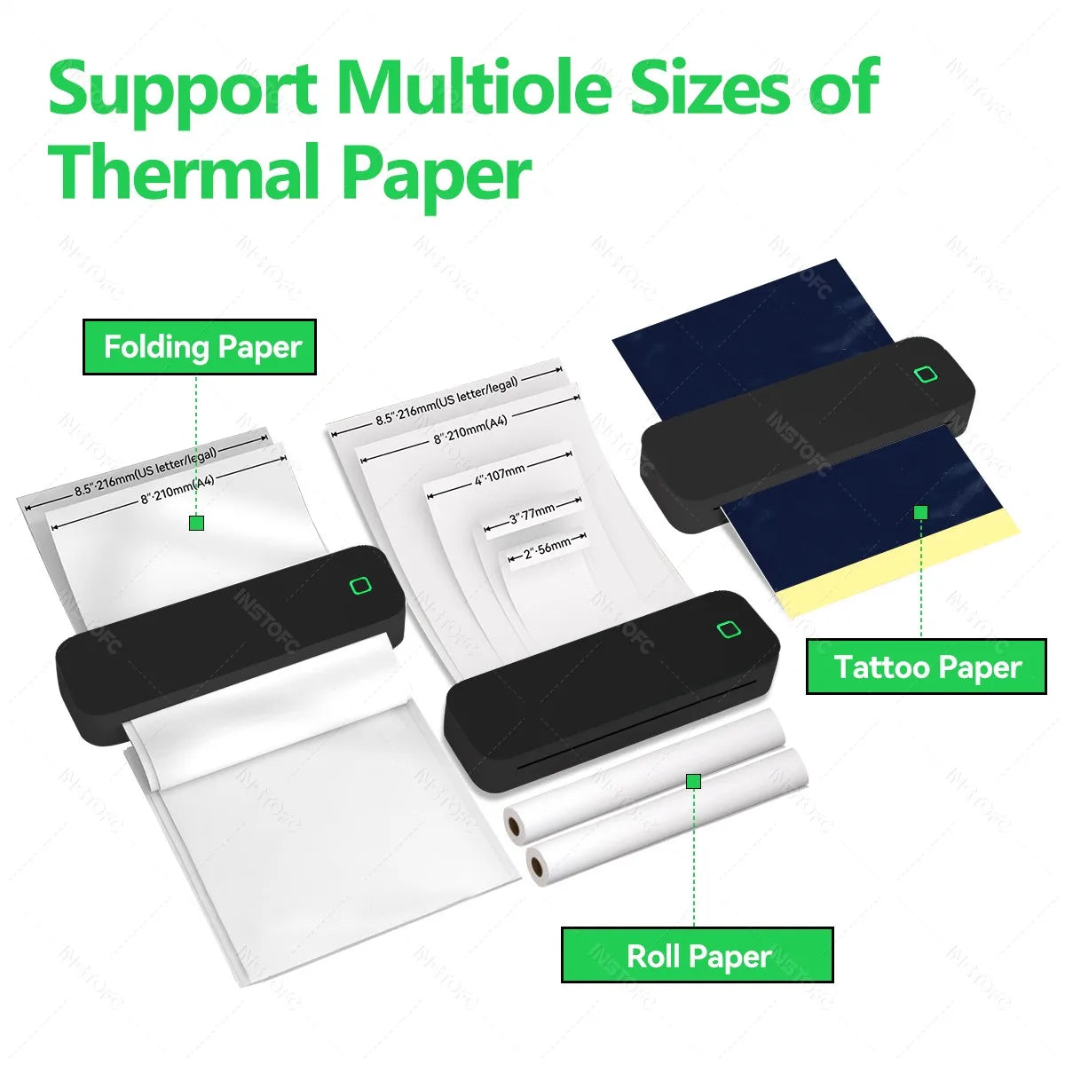 Marklife A4 Portable Thermal Printer – Bluetooth & USB, All Devices