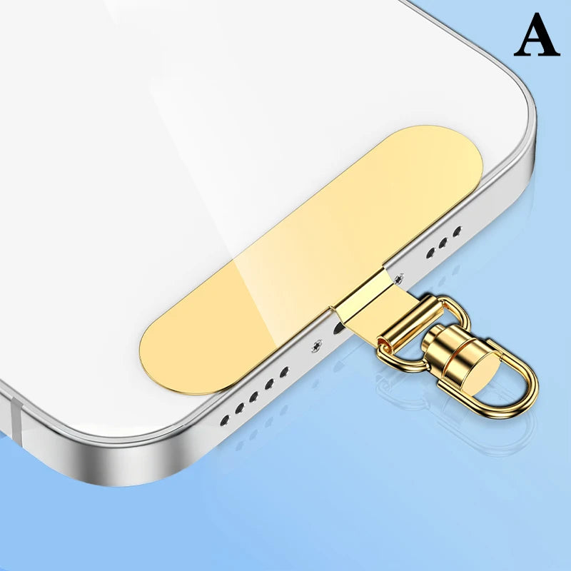Steel Phone Lanyard Patch Clip – Anti-Drop Metal Strap Tab