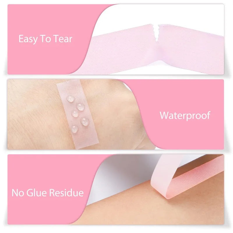 4 Rolls Microporous Eyelash Extension Tape – Pink Adhesive Eyelash Extension Tape Nixie