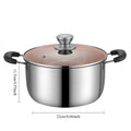 10-Inch Stainless Steel Stock Pot with Lid & Heatproof Handles Stock Soup Pot Nixie 8.5 inch