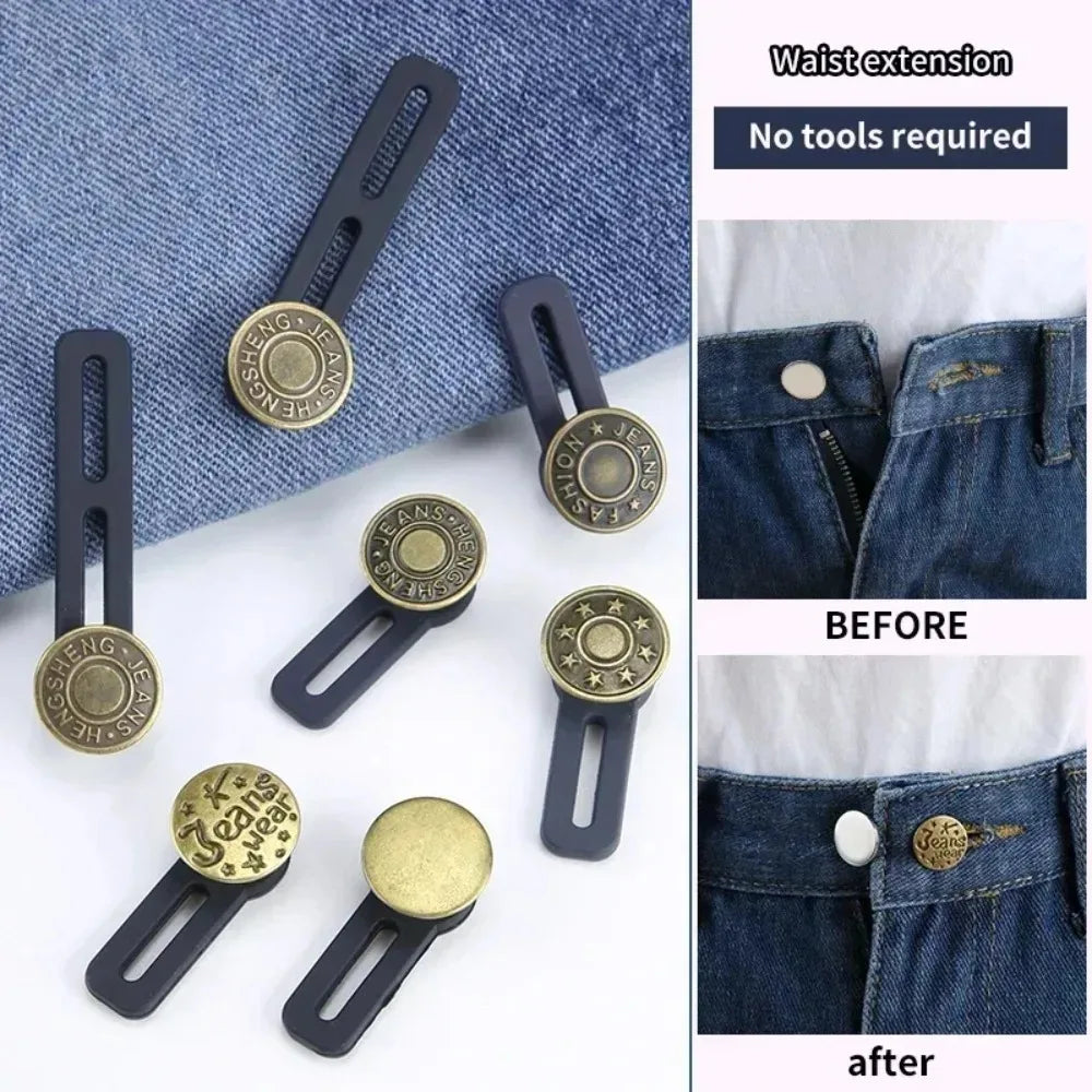 Metal Pants Waist Extender Buttons – DIY Jeans Button Kit Sewing Buttons Kit Nixie