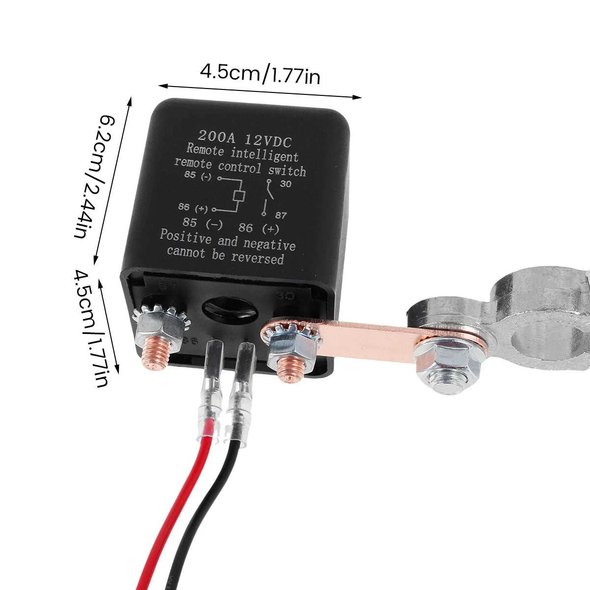 12V Remote Car Battery Disconnect Switch Isolator 200A Battery Disconnect Switch Nixie