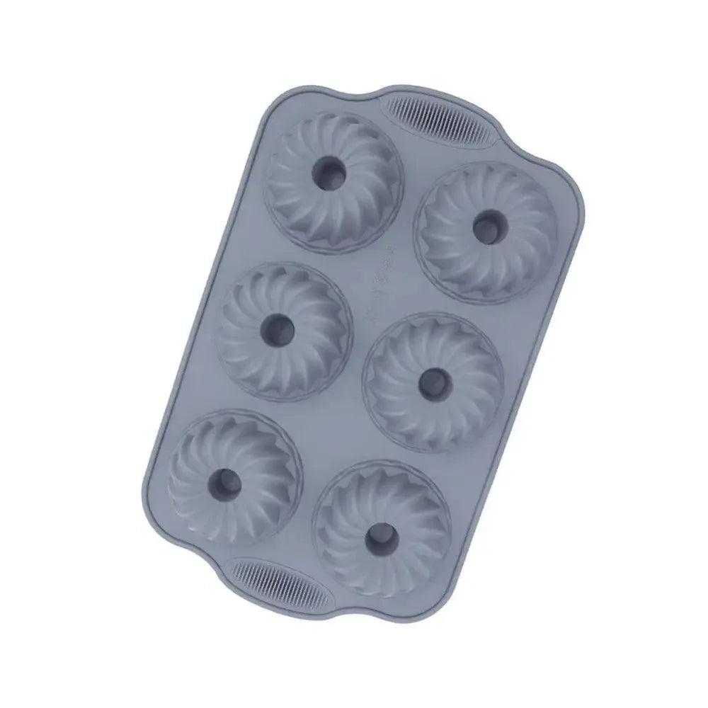 Non-Stick Silicone Donut Mold 6-Cavity Reusable Baking Tray Silicone Baking Mold Nixie