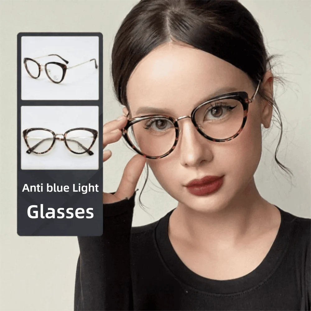 Cat's Eye Blue Light Blocking Glasses – Metal Frame Unisex