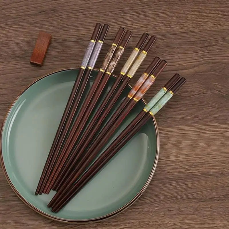 Reusable Bamboo Chopsticks Non-Slip | 5 Pairs for Sushi Bamboo Chopsticks Nixie Default Title