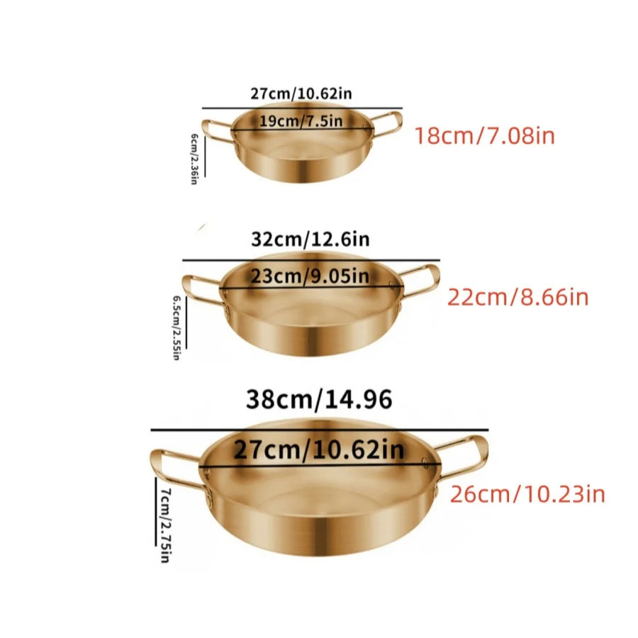Stainless Steel Saucepan Paella Pan – Rice, Seafood & Picnic Stainless Steel Saucepan Nixie