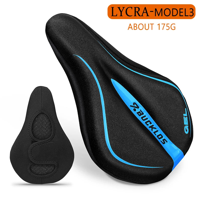 BUCKLOS Bike Seat Cover – PU Leather Silicone Saddle Cushion Bike Seat Cover Nixie SC200-BLUE