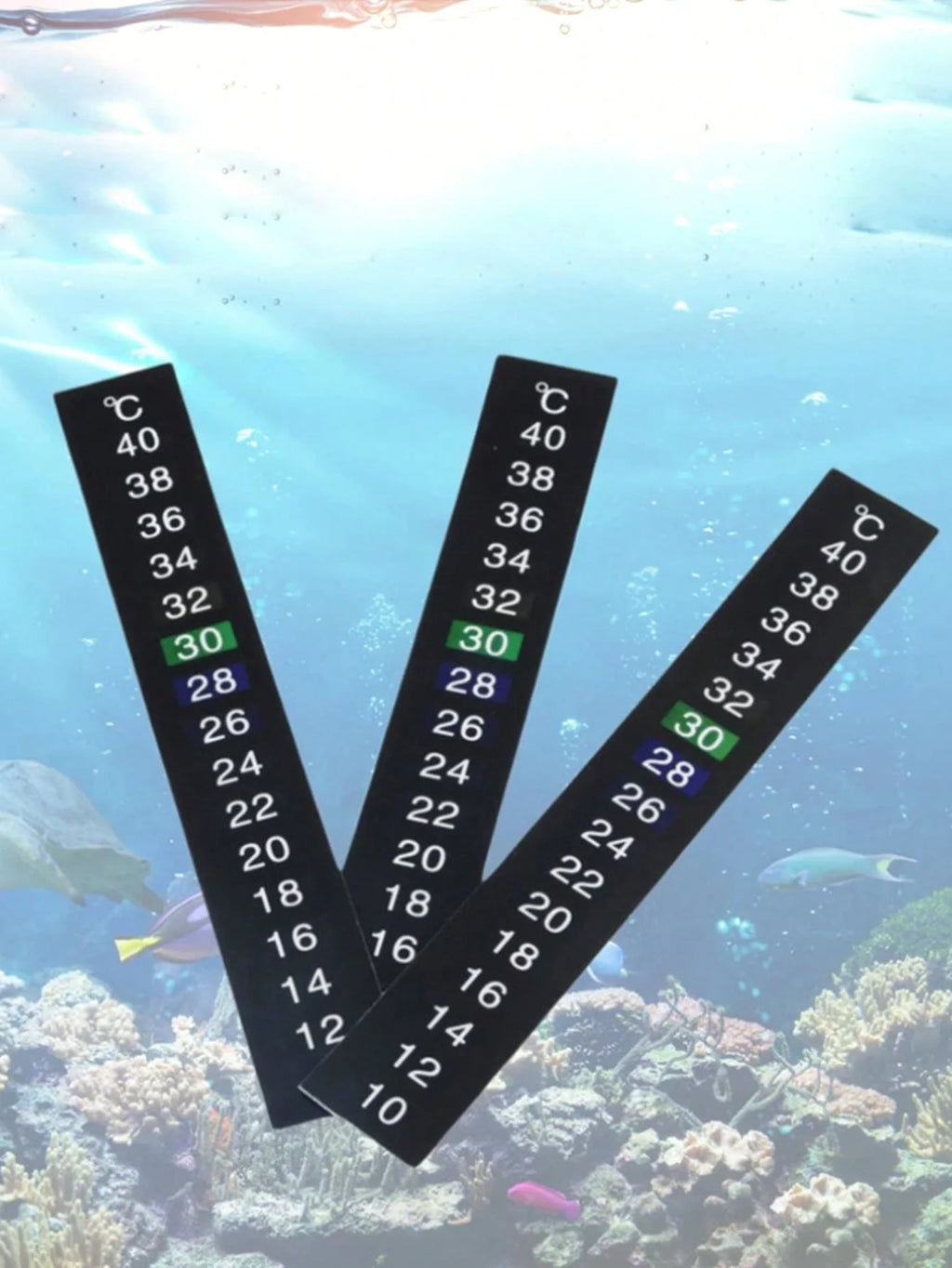 Aquarium Temperature Sticker Fish Tank Water Thermometer 10–40°C Aquarium Thermometer Sticker Nixie