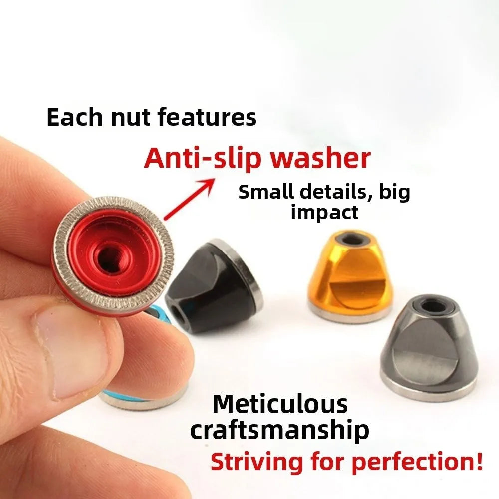 Aluminum Alloy Bicycle M5 Quick Release Axle Hub Nut Cap Bicycle Hub Nut Nixie
