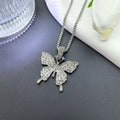 Butterfly Pendant Necklace Women – Stainless Steel Collarbone Chain Pendant Necklace Nixie XL1810-263