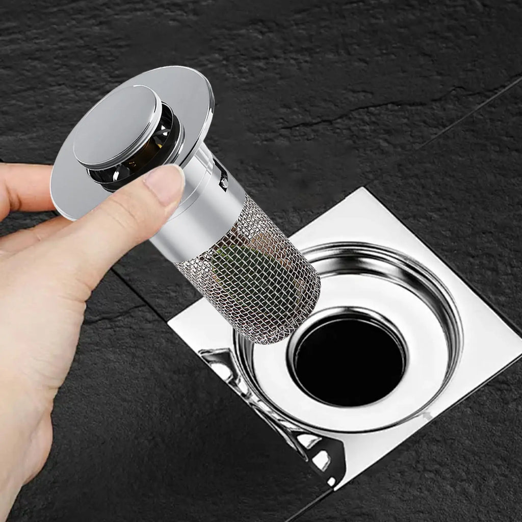 Stainless Steel Pop-Up Sink Drain Stopper & Hair Catcher Sink Drain Stopper Nixie Default Title