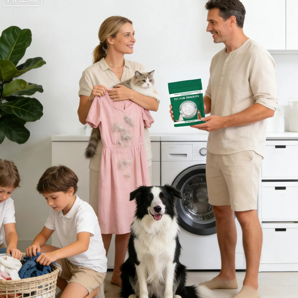 Pet Hair Remover Laundry Powder – Stain & Hair Dissolver